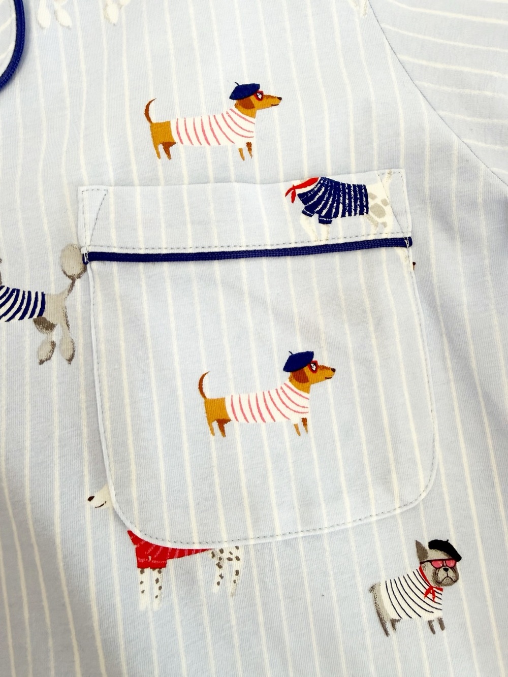 BedHead French Pups Short Sleeve Classic Jersey Cropped Pajama Set Parisian Dog - Picture 8 of 16